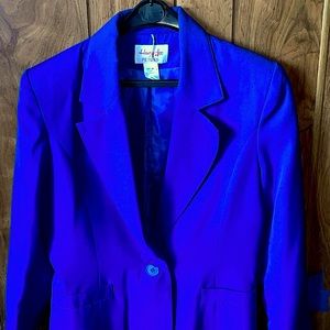 Vibrant Blue Sunset Suit Jacket Structured style